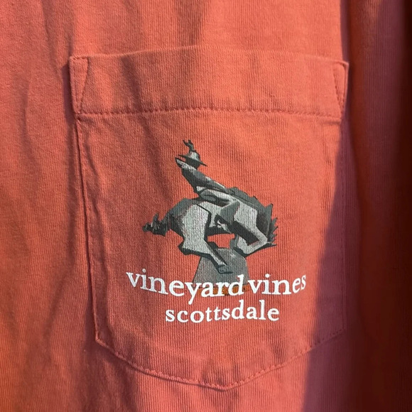 Vineyard Vines Scottsdale men’s coral short sleeve pocket t-shirt size large - Picture 3 of 9